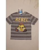 Tričko Angry Birds Star Wars šedé pruhované