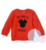 Dívčí chlupatá mikina Minnie baby červená