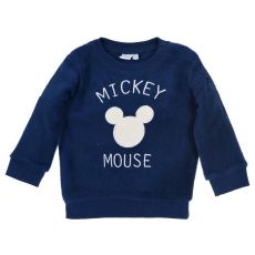 Chlapecká chlupatá mikina svetr Mickey baby tmavě modrá