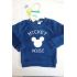 Chlapecká chlupatá mikina svetr Mickey baby tmavě modrá