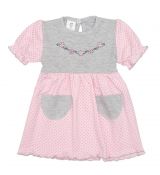Kojenecké šatičky Summer dress šedo růžové