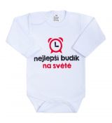 Nejlepší budík na světě - kojenecké body s vtipným potiskem