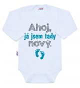 Ahoj já jsem tady nový - kojenecké body s vtipným potiskem