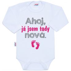 Ahoj, já jsem tady nová - kojenecké body s vtipným potiskem