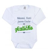 Mami, Tati, jsem Vaše zlatíčko - kojenecké body s vtipným potiskem
