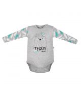 Body kojenecké Wild Teddy Bear šedé