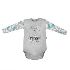 Body kojenecké Wild Teddy Bear šedé