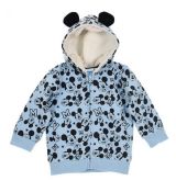 Mikina Mickey Mouse s oušky světle modrá