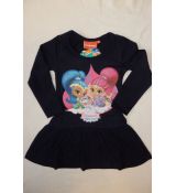 Dívčí šaty dlouhý rukáv Shimmer a Shine tmavě modré