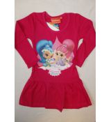 Dívčí šaty dlouhý rukáv Shimmer a Shine světle růžové