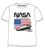 Tričko NASA s raketoplánem bílé