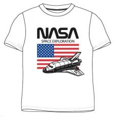 Tričko NASA s raketoplánem bílé