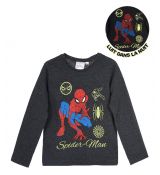 Tričko Spider-Man svítící antracitové