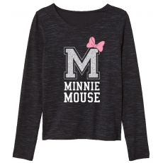 Tričko Minnie Mouse černé dl. rukáv