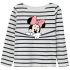 Dívčí tričko Minnie Mouse černě pruhované