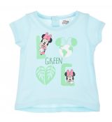 Tričko dívčí Minnie Mouse z organické bavlny tyrkysové