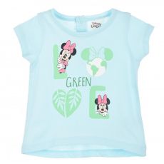 Tričko dívčí Minnie Mouse z organické bavlny tyrkysové