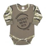 Body kojenecké Army boy s dlouhým rukávem