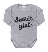 Body kojenecké Sweet girl šedé