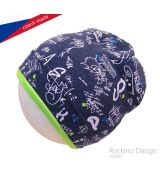 Bavlněná čepice modro-zelená Jeans vzor 5120
