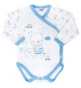 Kojenecké body Medvídek modro-bílé