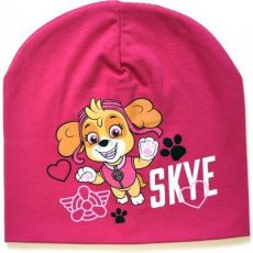 Bavlněná čepice Tlapková Patrola Skye růžová