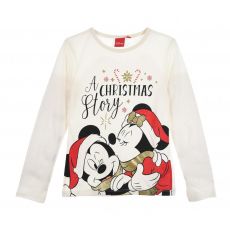 Vánoční tričko Minnie Mouse krémové