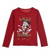 Vánoční tričko Minnie Mouse červené