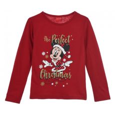 Vánoční tričko Minnie Mouse červené