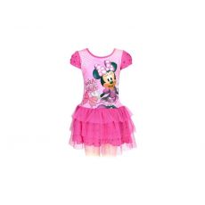Šaty Minnie Mouse s tylovými kanýrky růžové