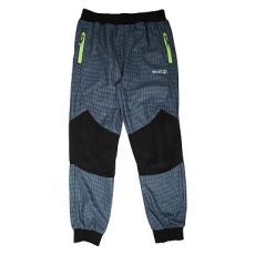 Dětské manšestrové outdoorové kalhoty černo-modré